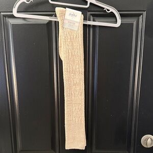Pudus Cream Cable Knit Women's Socks
